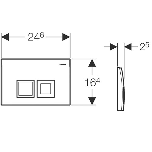 Geberit Betätigungsplatte Delta21 Delta50 und Delta51 weiß
